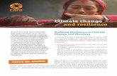 Climate change and resilience - carenederland.org · CARE Nederland is the host of CARE’s Climate Change and Resilience Platform (CCRP), which leads and coordinates the integration