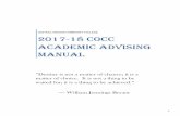 2017-18 COCC Academic Advising Manual · 2017-18 COCC Academic Advising Manual “Destiny is not a matter of chance; it is a matter of choice. It is not a thing to be waited for;
