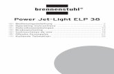 061010 Arbeitsleuchte ELP 38 · 7 PowerJet-LightELP38 OperatingInstructions Safety Safetyinstructions Damagescausedbydisregardoftheseinstructionswillvoidthewarranty!Noliabilityis