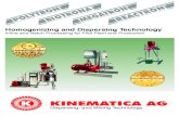 KINEMATICA AG - tatcp.rutatcp.ru/upload/tirit/69.pdf · KINEMATICA offers for both - batch and inline - complete dispersing pilot plants. Results figured out with KINEMATICA pilot
