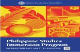 ATENEO DE MANILA UNIVERSITY INFORMATION FACT SHEET · to the Filipino lifeworld. Through this four to six-week program, students will be given the opportunity to engage the university’s