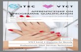 APPRENTICESHIP ON PROGRAMME QUALIFICATION · 8 Provide manicure services UBT267 Provide manicure services Throughout this unit you will need to maintain effective health, safety and