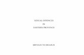 SEXUAL OFFENCES IN EASTERN PROVINCE - slhcindia.org fileSection 345 - Sexual Harassment, Section 360B - Sexual Exploitation of Children, Section 365A - Acts of indecency between Persons,