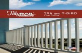 TRX T-BIRD - diggerspecialties.com · PolyRail® TRX Vinyl Railing has passed IBC code requirements. CCRR-0147 4-Way Adjustable Aluminum Post Mount PolyRail® T-Bird Vinyl Railing