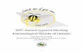 155 Annual General Meeting - entsocont.ca · Ontario has a long and rich history of entomological exploration and study. Many professional biologists and amateur naturalists have
