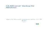 CA ARCserve¢® Backup for Windows Agent for Microsoft SharePoint Server …’¦…’¼…â€¶ …â€¬…â€¤…’â€° r16.5 CA