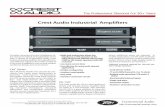Crest Audio Industrial Amplifiers · CM™ Series amps are at home wherever industrial-strength power is required, from paging systems in venues like airports and schools to house