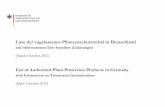 Liste der zugelassenen Pflanzenschutzmittel in Deutschland · Bundesamt für Verbraucherschutz und Lebensmittelsicherheit (BVL) 3 Liste der zugelassenen Pflanzenschutzmittel in Deutschland