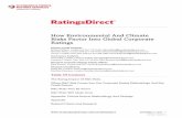 How Environmental And Climate Risks Factor Into Global ... Environmental... · How Environmental And Climate Risks Factor Into Global Corporate Ratings With climate change and severe