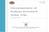 Development of Kalyan -Dombivli Solar City - mnre.gov.in · We gratefully acknowledge the support of Kalyan Dombivli Municipal Corporation and Maharashtra Energy Development Agency