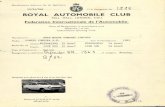 historicdb.fia.com · Manufacturers Reference No. for Application 10/63/DAC F.I.A. Recognition No. ROYAL AUTOMOBILE CLUB PALL MALL, LONDON, s.w.l. Federation Internationale de l'Automobile.