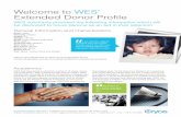 Welcome to WES’ Extended Donor Profile - Microsoft · Welcome to WES’ Extended Donor Profile WES voluntarily provided the following information which will be disclosed to future