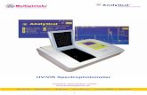 UV/VIS Spectrophotometer - analytical group · UV/VIS Spectrophotometer Analytical Technologies Limited ,net Products / Application / Software / Accrssories / Consumables / Services