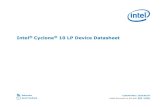 Intel® Cyclone® 10 LP Device Datasheet · including programmable I/O element (IOE) delay and programmable output buffer delay. Operating Conditions When Intel Cyclone 10 LP devices