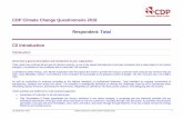 CDP Climate Change Questionnaire 2018 Respondent: Total C0 ... · 10 September 2018 Total’s response to CDP Climate Change 2018 3 (C0.2) State the start and end date of the year