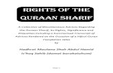 Rights of the Quraan Sharif A5 - ka.org.za of the Quraan Sharif.pdf · Page 1 Rights of the Quraan Sharif A Collection of Miscellaneous Advices Regarding the Quraan Sharif, its Rights,