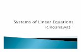 R.Rosnawati - Universitas Negeri Yogyakartastaff.uny.ac.id/sites/default/files/pendidikan/R. Rosnawati, Dra. M.Si... · The equations and are linear. Observe that a linear equation
