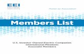 Members List - eei.org · Members List U.S. Investor-Owned Electric Companies International Members Associate Members. EEI The Edison Electric Institute, is the association that represents
