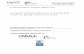 Improving Health Care Response to Preeclampsia: A ... · The California Toolkit to Transform Maternity Care called “Improving Health Care Response to Preeclampsia” was reviewed