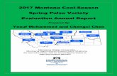 2017 Montana Cool-Season Spring Pulse Variety Evaluation ... Montana Spring Pulse... · 2 ACKNOWLEDGEMENT The Eastern Agricultural Research Center (EARC) of Montana State University