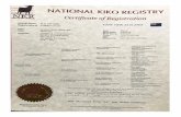 NATIONAL KIKO REGISTRY Certificate of Registration urna ... · NATIONAL KIKO REGISTRY Certificate of Registration urna ame: Registration #: DNA: SLS TOP GUN N16M0077SLS3 PARENTAGE