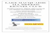 LAKE MACQUARIE ALL BREEDS KENNEL CLUB - Dogz Online · PDF filelake macquarie all breeds kennel club . international spring spectacular all breeds championship show. cncc showground