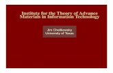Institute for the Theory of Advance Materials in ...jrc/ccm/itamit/ITAMIT Workshop 7_05 /jrc... · 2005- : ICES Chair of Computational Materials, Professor in Physics, Chemical Engineering,