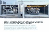 ORC power plants recover waste heat and help to improve ... · MPT nI ternaoti nal 3 / 2016 ORC power plants recover waste heat and help to improve energy efficiency of steel mills