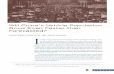 Will China’s Vehicle Population Grow Even Faster than ... · population. China’s fast growth in motorization may threaten global oil supplies and exacerbate climate change. Indeed,