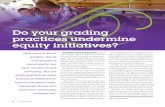 Do your grading practices undermine equity initiatives?crescendoedgroup.org/wp-content/uploads/2014/03/Equitable-grading... · learning, by continuing to use century-old grading practices