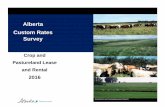 Alberta Custom Rates Survey · Alberta Custom Rates Survey Economics and Competitiveness Branch . i INTRODUCTION This Custom Rate Survey was conducted by Alberta Agriculture and …
