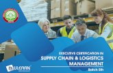 EXECUTIVE CERTIFICATION IN SUPPLY CHAIN & LOGISTICS … · INSIGHTS INTO SUPPLY CHAIN & LOGISTICS MANAGEMENT PROGRAMME OBJECTIVES. PROGRAMME OUTLINES Introduction and a Strategic