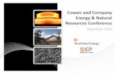 Cowen and Company Energy & Natural Resources Conferences2.q4cdn.com/280787235/files/doc_presentations/sxc/2016/December-2016... · Forward-Looking Statements Cowen & Co. - Energy