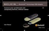 Table of Contents - Belkincache- · Thank you for purchasing the Bluetooth® Technology USB Adapter (the USB Adapter) from Belkin. The USB Adapter features breakthrough Bluetooth®