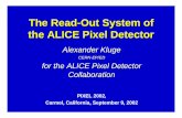 The Read-Out System of the ALICE Pixel Detectorgilg/Pixel2002Talks/kluge.pdf · • 10 MHz system clock • Configurable by JTAG • Radiation: < 500 krad, neutron flux 3 x 10 11