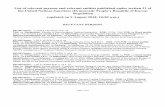 List of relevant persons and relevant entities published ... · List of relevant persons and relevant entities published under section 31 of the United Nations Sanctions (Democratic