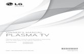 OWNER’S MANUAL PLASMA TV - CNET Contentcdn.cnetcontent.com/8d/86/8d865589-decd-4ce3-be0e-167a0cdefbcc.pdf · Please read this manual carefully before operating your TV and retain