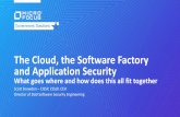 The Cloud, the Software Factory and Application Security · § Log Monitoring software –ArcSight, ELK, Logstash, Splunk, etc 13 Software Factory Reference: DSB –Design and Acquisition