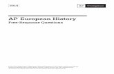 AP European History - apstudents.collegeboard.org · Write your responses in the Section I, Part B: Short-Answer Response booklet. You must write your response to each question on