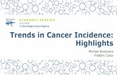 Trends in Cancer Incidence: Highlights - kankerregister.org · Breast 34% Colorectal 12% Lung 9% Other 46% Other 47% Colorectal 13% Lung 15% Prostate 25% (excl. non-melanoma skin