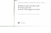 Mitochondrial Function and Biogenesis - GBV · Mitochondrial genome evolution: the origin of mitochondria and o f eukaryotes I Rachel B. Bevan and B. Franz Lang Abstract t 1 Introduction