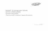 Intel® Compute Stick STK1AW32SC STK1A32SC Technical ... · Intel Corporation may have patents or pending patent applications, trademarks, copyrights, or other intellectual property