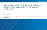Connecting MATLAB & Simulink with your SystemVerilog ... · Connecting MATLAB & Simulink with your SystemVerilog Workflow for Functional Verification Corey Mathis Industry Marketing