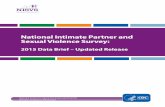 National Intimate Partner and Sexual Violence Survey · 2015 Data Brief – Updated Release Sexual violence, stalking, and intimate partner violence are serious public health problems