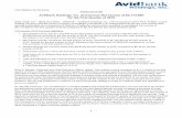 FOR IMMEDIATE RELEASE PRESS RELEASE - avidbank.com · due to higher balances of overnight funds resulting from increased money market, demand deposits and a $30 million increase in