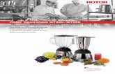 Rotor Gastronom GT900 / GT600 · A Swiss quality product which sets a higher standard worldwide! Rotor Gastronom GT900 / GT600 The powerful professional blender with containers capacity
