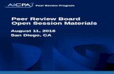 August 2016 Peer Review Board Open Session Meeting Materials AICPA Peer Review Board . Peer Review Board