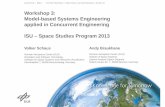 Workshop 3: Model-based Systems Engineering applied in ... · • Slide 1 > ISU SSP Workshop 3 > Volker Schaus and Andy Braukhane > 2013-07-16 Workshop 3: Model-based Systems Engineering