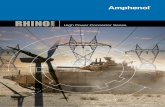 High Power Connector Series - Amphenol-Air LB · 2 RHINO 38999 SERIES Amphenol Ltd combines the benefits of field proven Mil-DTL-38999 Series III circular connectors with hyperbolic