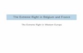 The Extreme Right in Belgium and France - kai-arzheimer.com · Introduction France Belgium Conclusion Current events? I (Tiny) party that calls for \deportation" of Muslims will contest